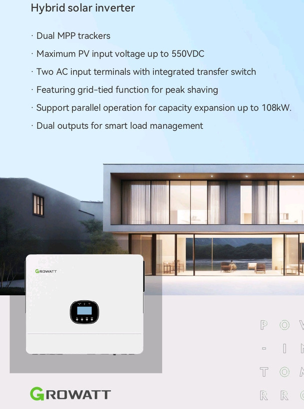 اینورتر هیبریدی 12KW گرووات مدل SPE 12000ES